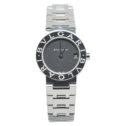Bvlgari Watch Bb23Ss Quartz Black Dial Stainless Steel