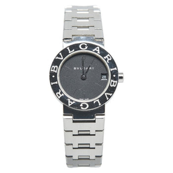 Bvlgari Watch Bb23Ss Quartz Black Dial Stainless Steel