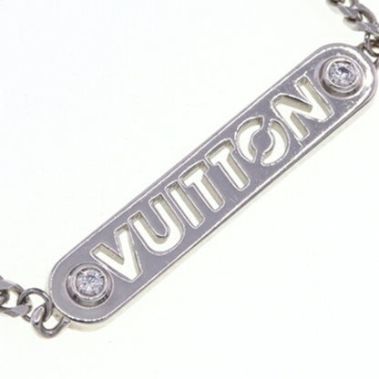 Louis Vuitton Necklace Lv Id M01154 Silver Metal Choker Pendant Plate