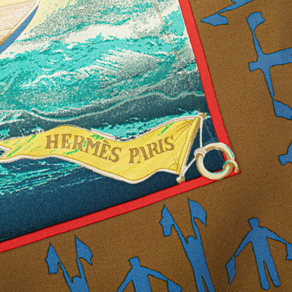Hermes Herms Carr 90 En Course Yacht Scarf