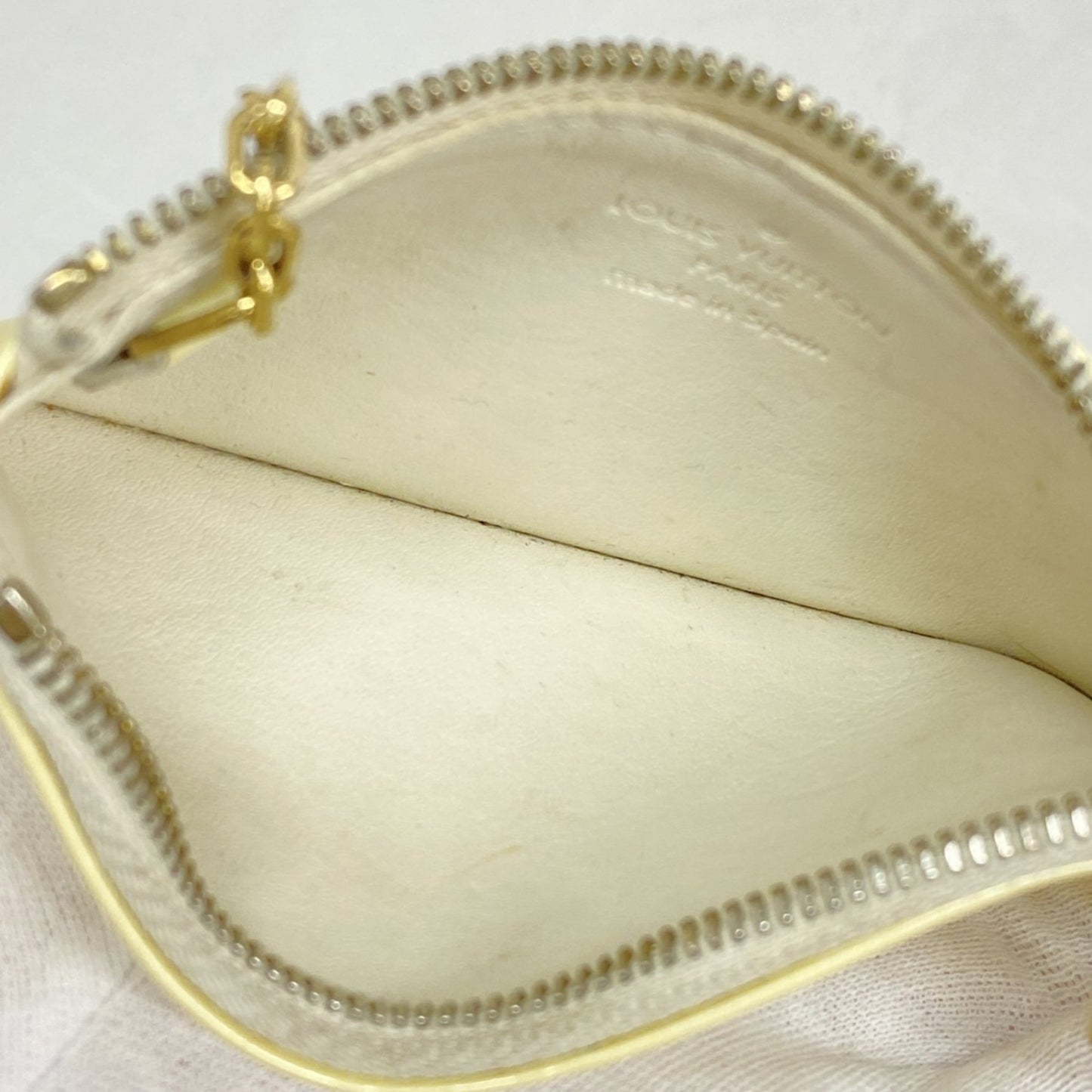 Louis Vuitton Vernis Pochette Cle Wallet/Coin Case M91348 Perle