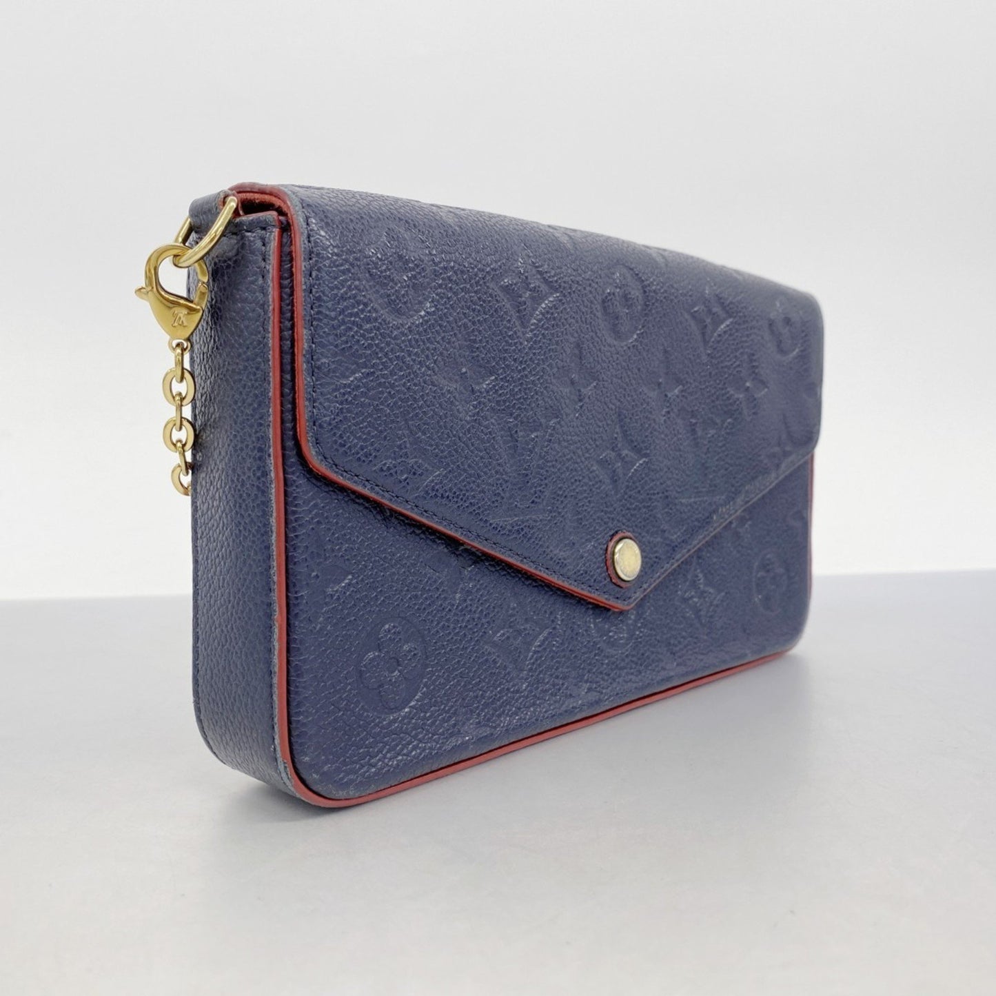 Louis Vuitton Monogram Empreinte Pochette Felicie Shoulder Wallet M64099 Marine Rouge