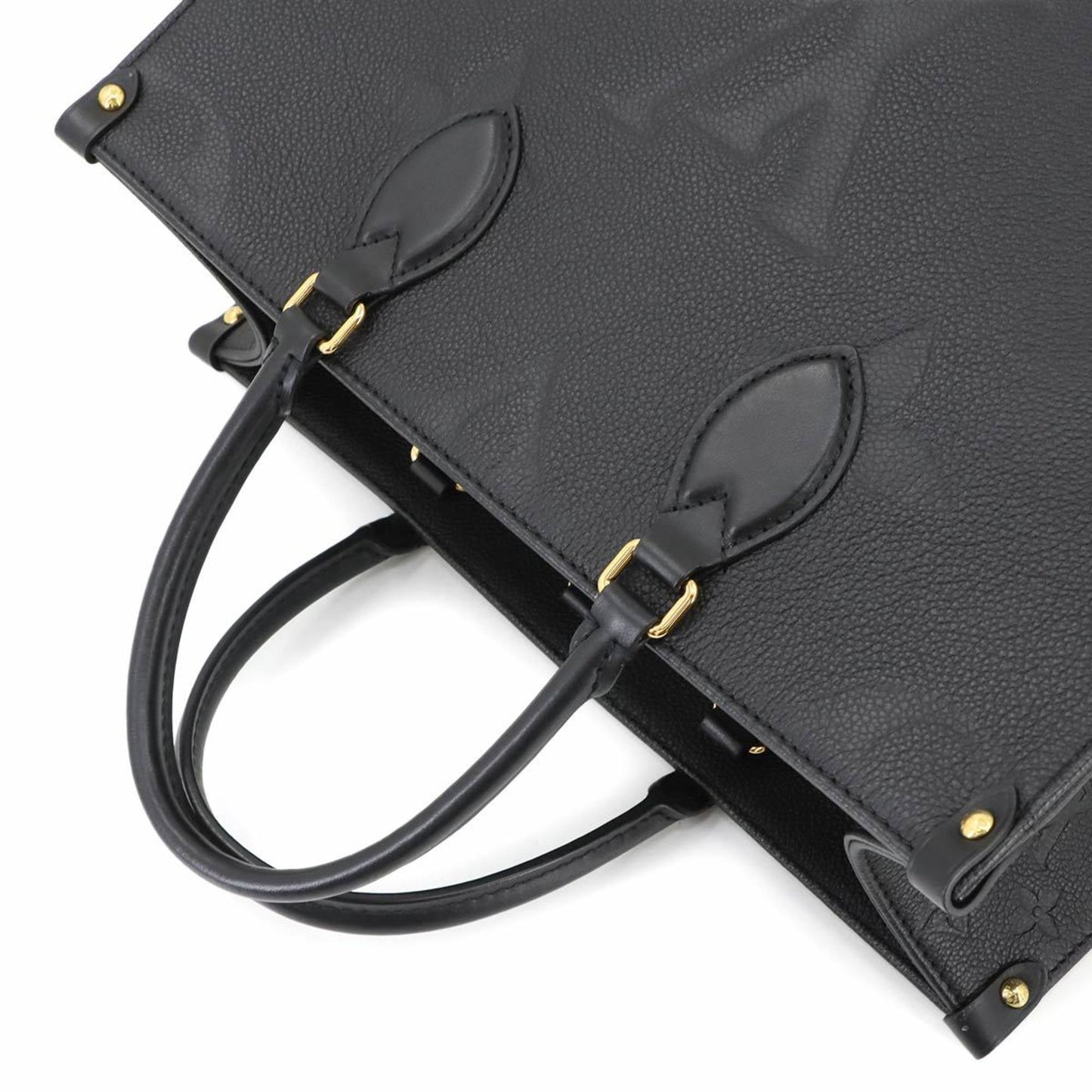 Louis Vuitton Monogram Empreinte On-The-Go Mm 2-Way Tote/Shoulder Bag In Leather Noir (M45595)