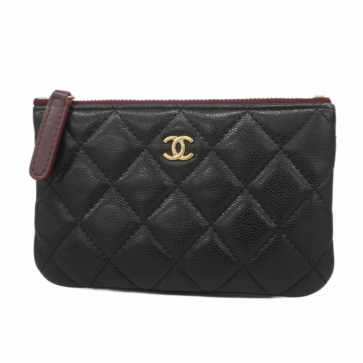Chanel Matelasse Wallet/Coin Case In Caviar Leather