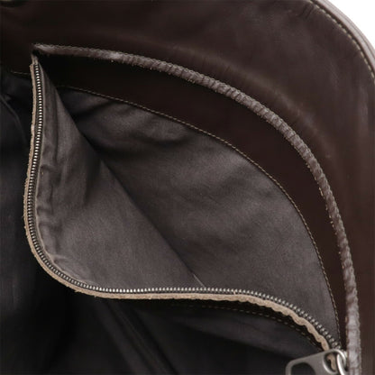 Bottega Veneta Intrecciato Shoulder Bag In Dark Brown