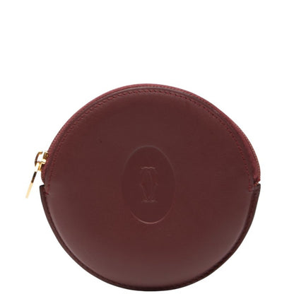 Cartier Wallet/Coin Case In Wine Red