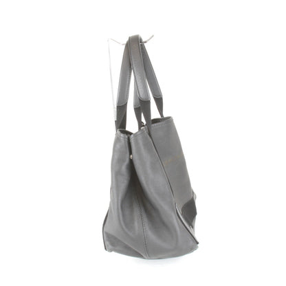 Balenciaga Navy Cabas 339933 Handbag Leather Black