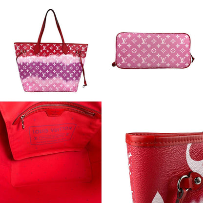 Louis Vuitton Louis Vuitton Tote Bag Neverfull Mm Coated Canvas Red Purple Pink White Silver