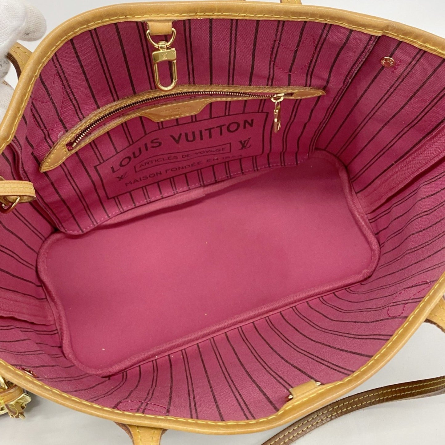 Louis Vuitton Monogram Neverfull Pm Tote Bag M41245 Brown Pivoine