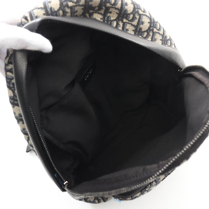 Christian Dior Dior Rider Backpack Canvas Leather Kids Beige Navy Black