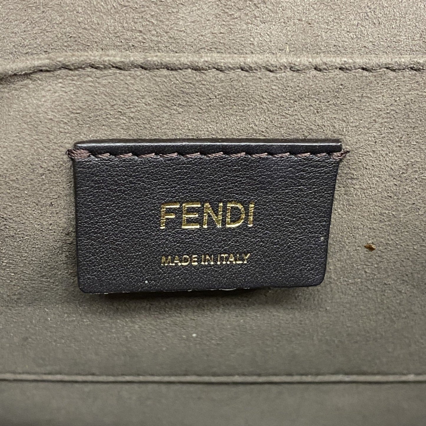 Fendi Canayeff Leather Handbag In Beige