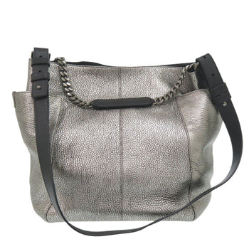 Jimmy Choo Leather Silver Shoulder Bag 0639 Jimmy Choo