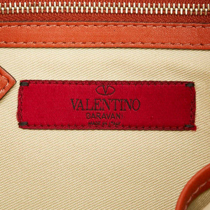 Valentino Rockstud Clutch Bag/Second Bag In Orange Leather