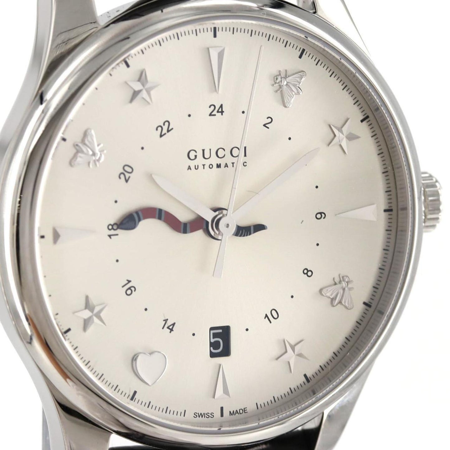 Gucci G-Timeless Gmt 126.3 Ya126332 Stainless Steel Automatic Watch