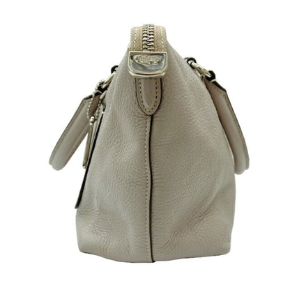 Coach Mini Emma Satchel Bag F31466 Grey Leather Handbag Shoulder