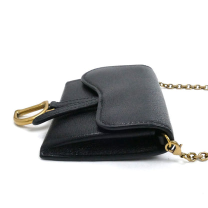Christian Dior Saddle Nano Pouch Shoulder Bag Black