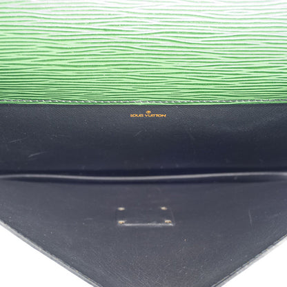 Louis Vuitton Porte-Document Senator Case Clutch Bag M54455 Epi Leather Green