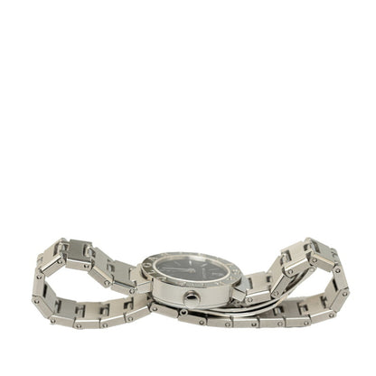 Bvlgari Watch Bb23Ss Quartz Black Dial Stainless Steel