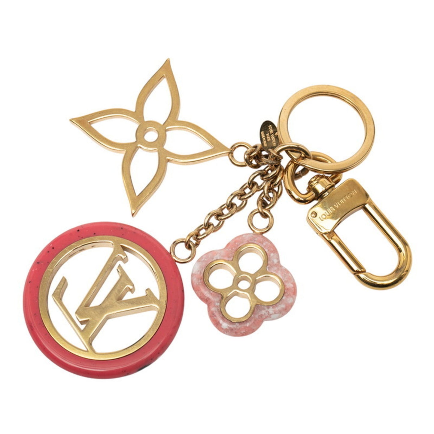 Louis Vuitton Porte-Cls Color Line Charm Keychain M64525 Gold