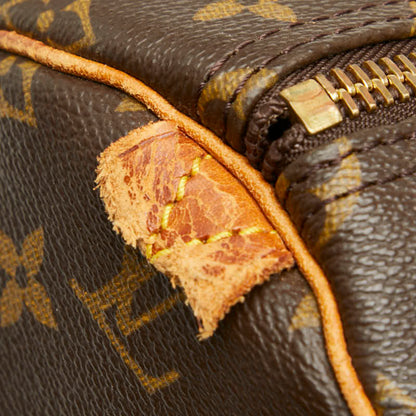 Louis Vuitton Monogram Keepall 55 Boston Bag/Travel Bag M41424 Brown Leather