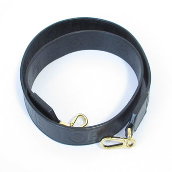 Loewe Anagram Logo Leather Shoulder Strap In Black