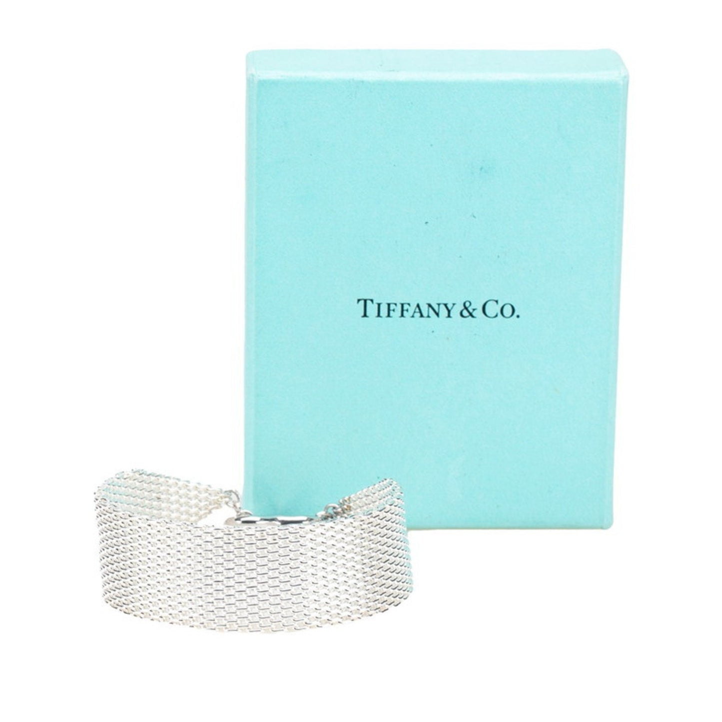 Tiffany & Co. Open Heart Toggle Chain Bracelet/Bangle In 925 Sterling Silver