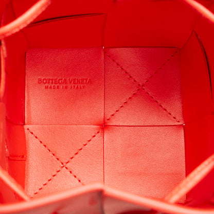 Bottega Veneta Maxi Intrecciato Small Cassette Bag Handbag Red Leather