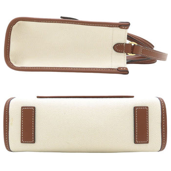 Burberry Mini Freya Tote 80441431 Shoulder Bag Canvas X Leather Natural Tan 352510