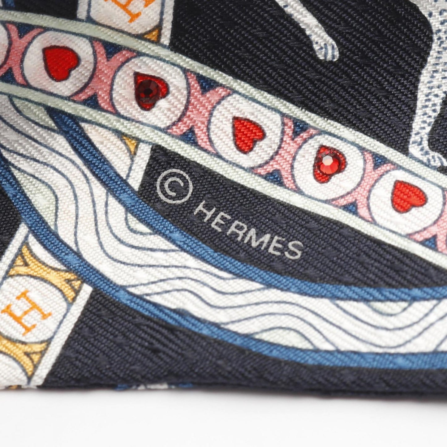 Hermes Herms Twilly Dame De Coeur Silk Scarf For Women