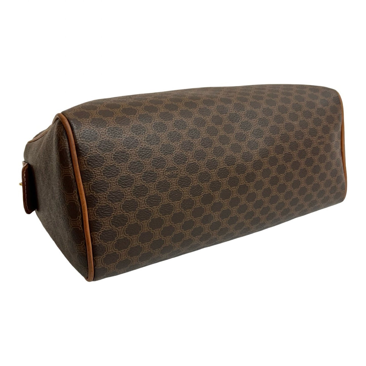 Celine Vintage Macadam Blason Triomphe Leather Handbag/Mini Boston Bag