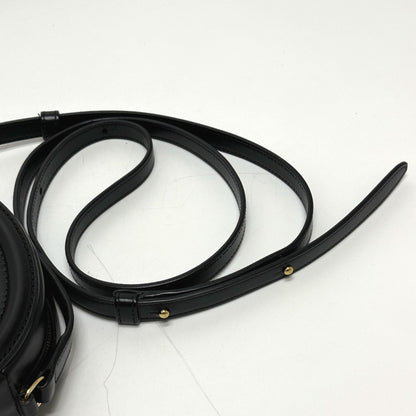Celine Triomphe Oval Purse Cuir Crossbody Shoulder Bag In Black Leather