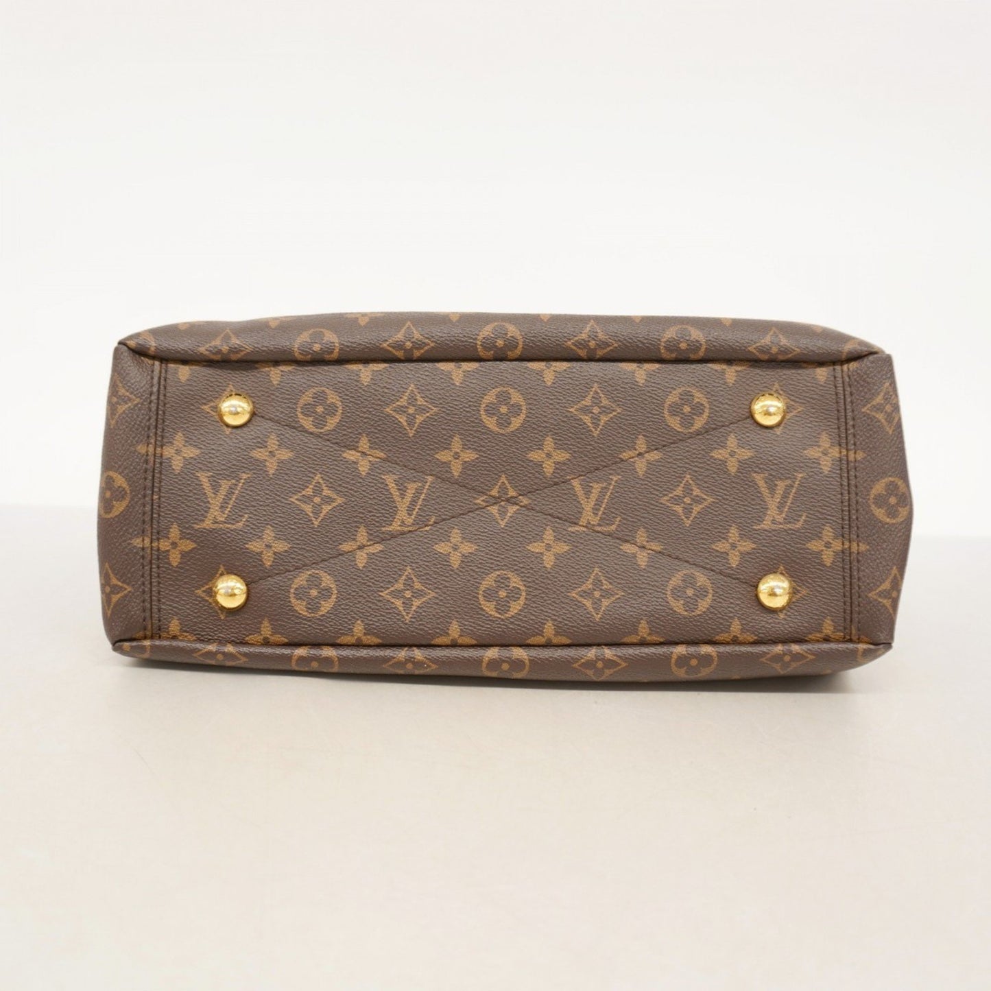 Louis Vuitton Monogram Pallas Handbag M40906 Brown Aurore 2-Way Bag