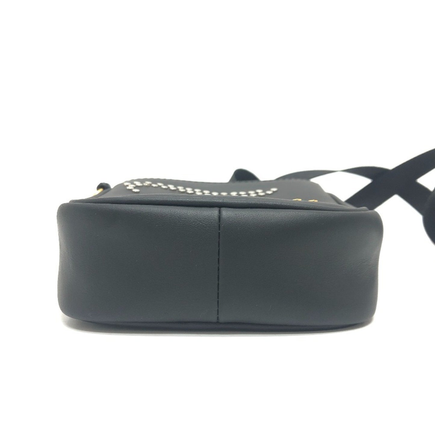 Fendi 7Va456 Calligraphy Stud Shoulder Bag