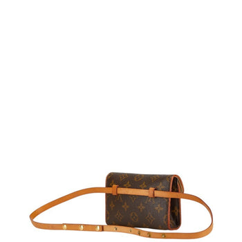 Louis Vuitton Monogram Pochette Florentine Body Bag Waist Shoulder M51855 Brown Pvc Leather