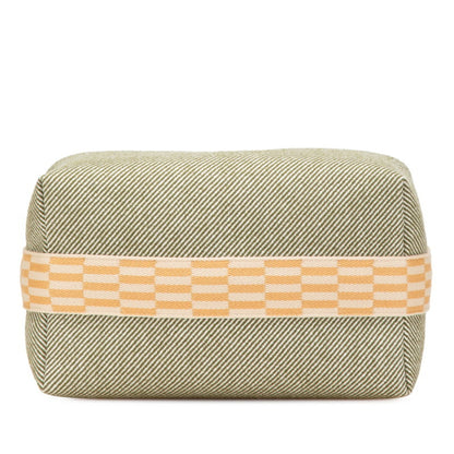 Hermes Herms Bride A Black Gm Handbag In Vert Forest Green Wool