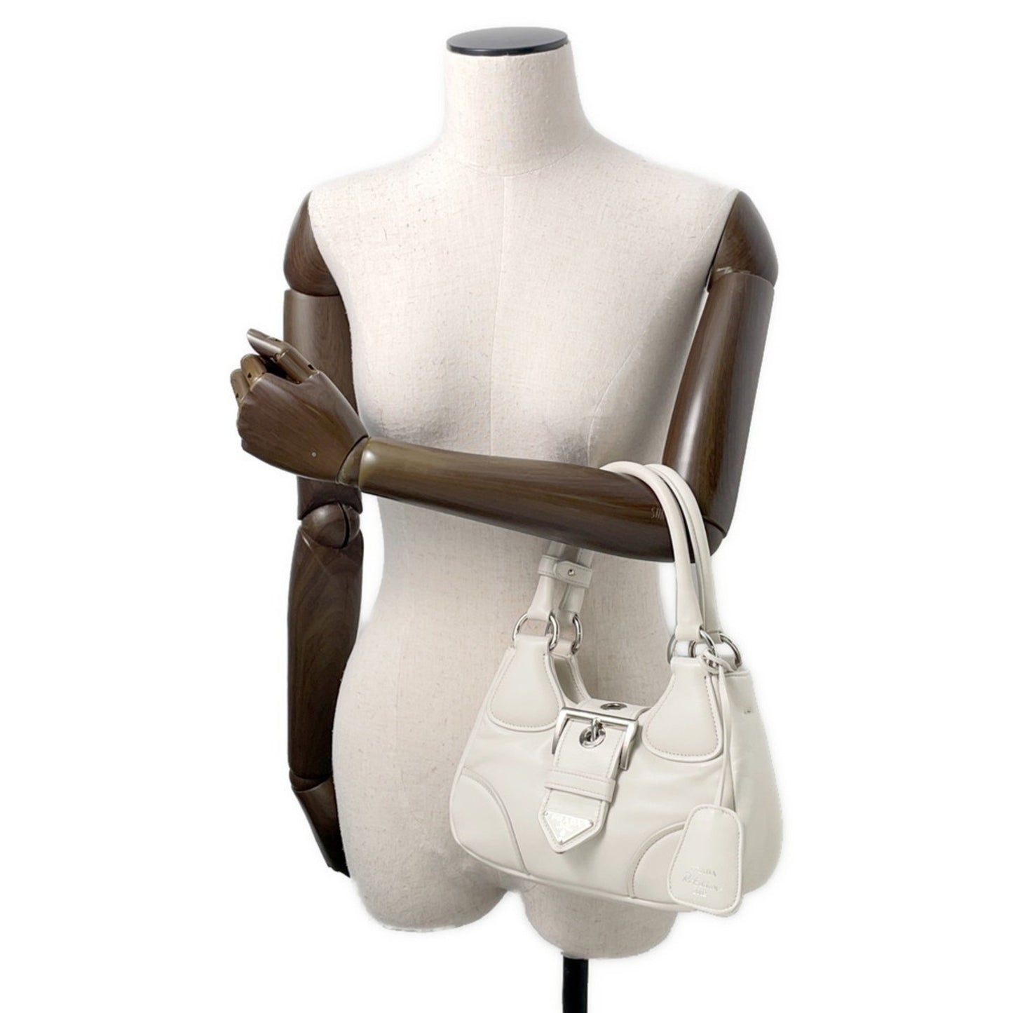 Prada Handbag Moon Leather 1Ba381 Prada Bag White