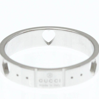 Gucci Icon Heart Ring White Gold (18K) Fashion No Stone Band Ring Silver