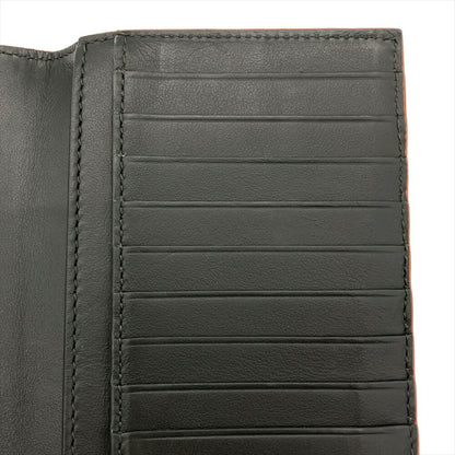Bottega Veneta Maxi Intrecciato Long Wallet Leather Black Bi-Fold Billfold Itlquedc73Eo