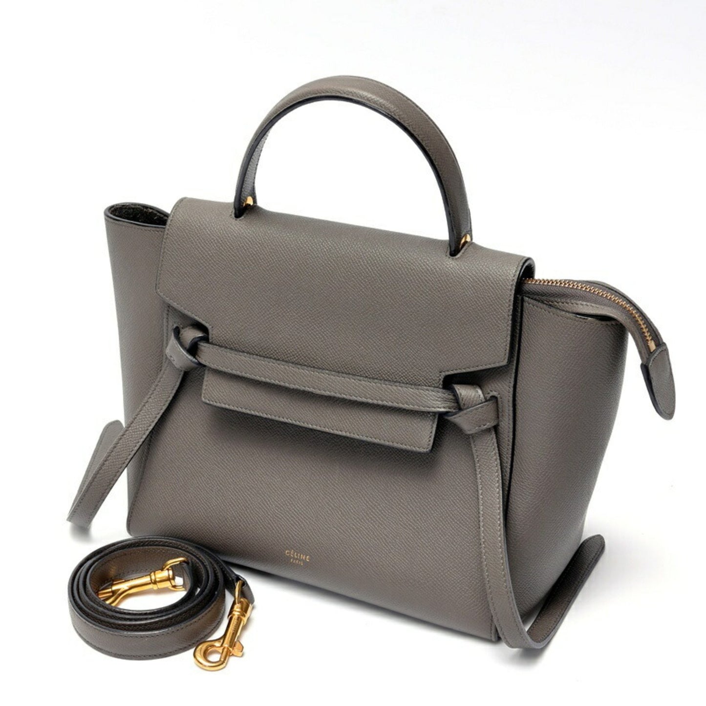 Celine Belt Bag Micro 189153Zva.10Dc 18015 Grained Calfskin Grey S-158435