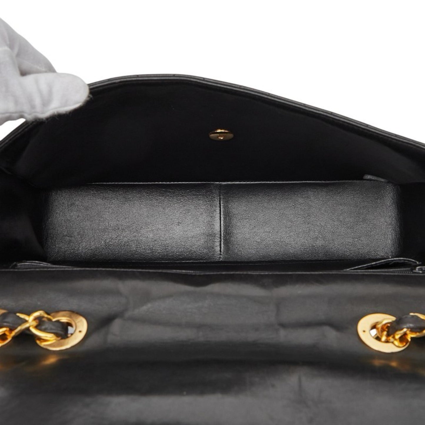 Chanel Deca Matelasse 30 Coco Mark Chain Shoulder Bag In Black Leather