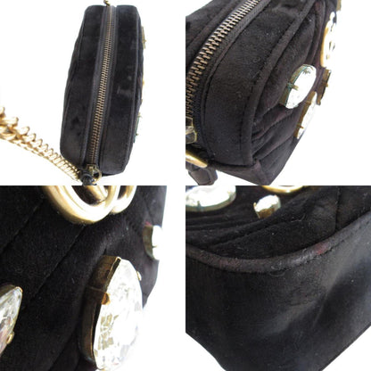 Gucci Shoulder Bag Gg Marmont Velvet Black