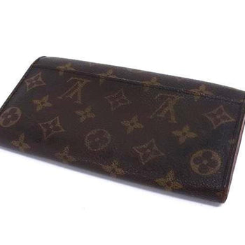 Louis Vuitton Monogram Portefeuille Sarah Long Wallet M60531 Brown Leather Bifold