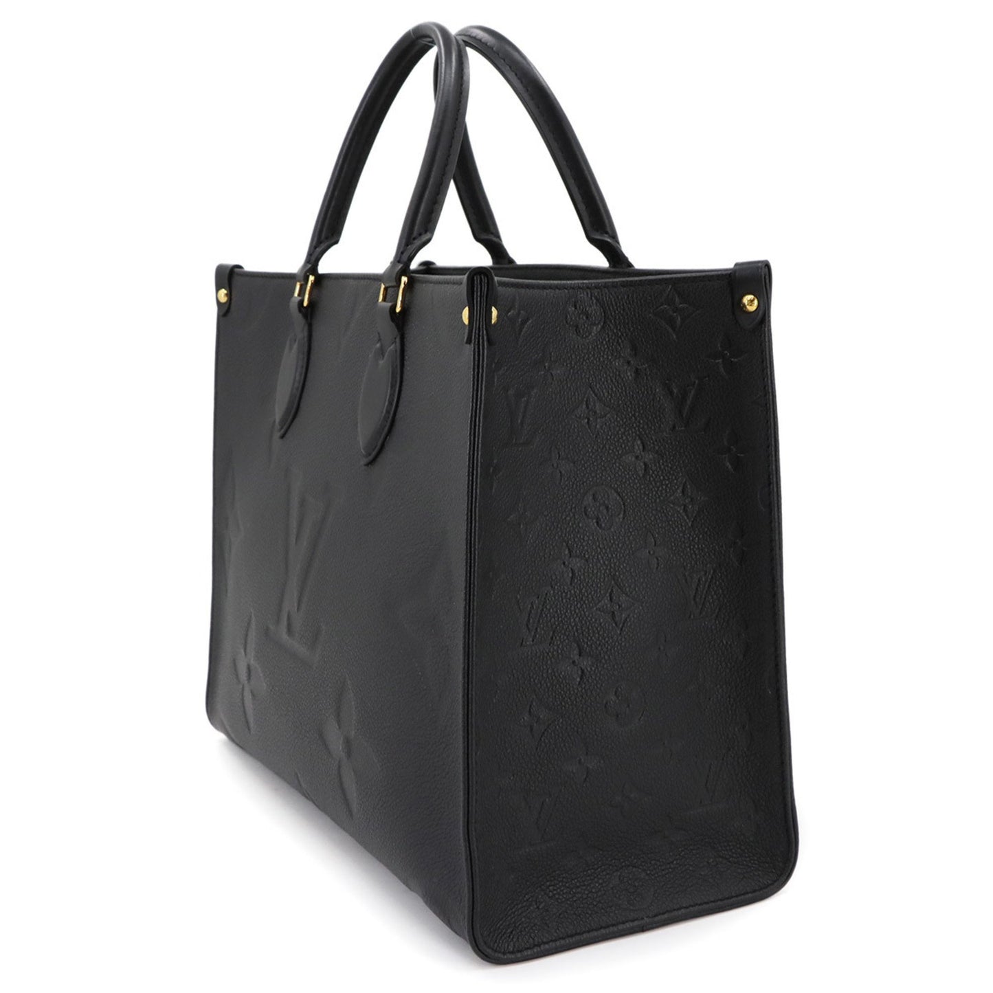 Louis Vuitton Monogram Empreinte On-The-Go Mm 2-Way Tote/Shoulder Bag In Leather Noir (M45595)