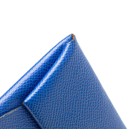 Hermes Bastia Coin Case Blue Royale Terre Bateau Veau Epsom