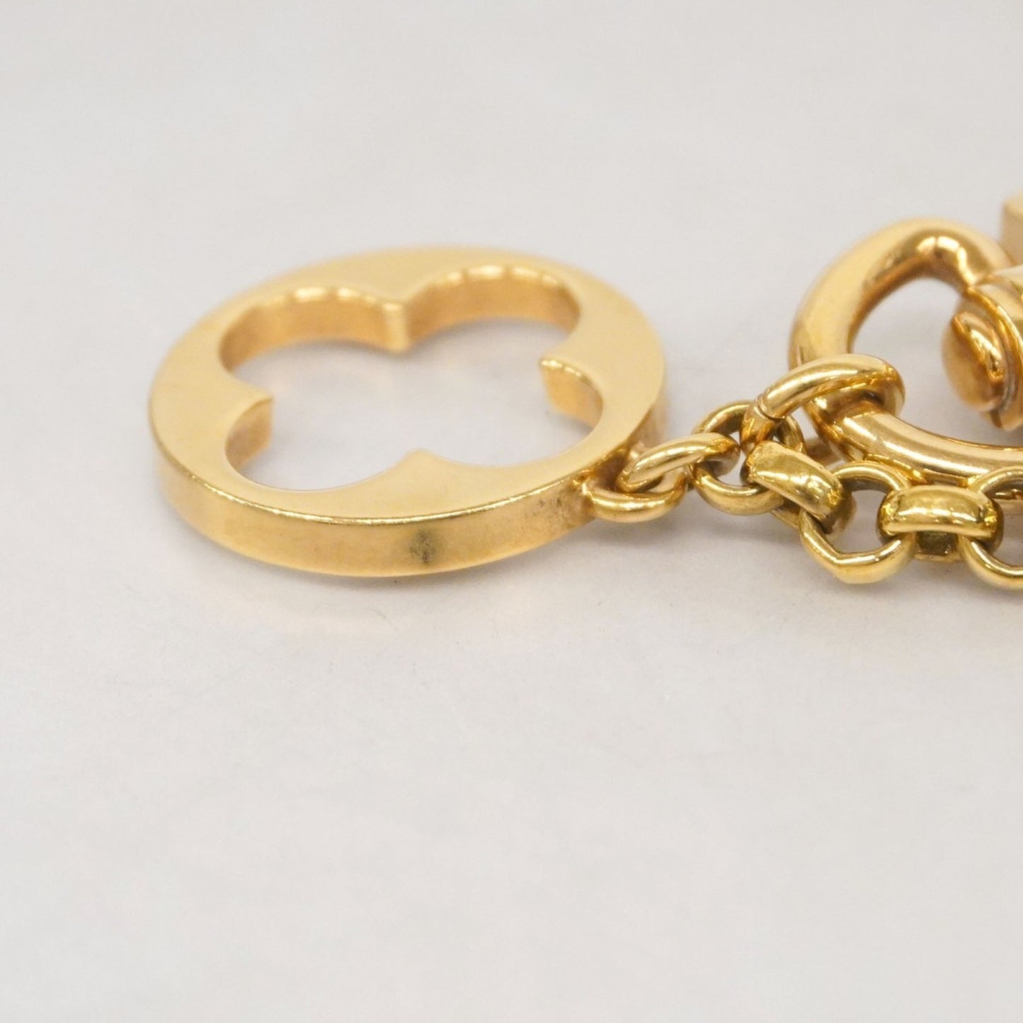 Louis Vuitton Fleur De Monogram Keychain M65111 Gold