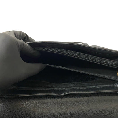 Gucci Old Gucci Horseshoe Leather Tote Bag/Semi-Shoulder Bag In Black