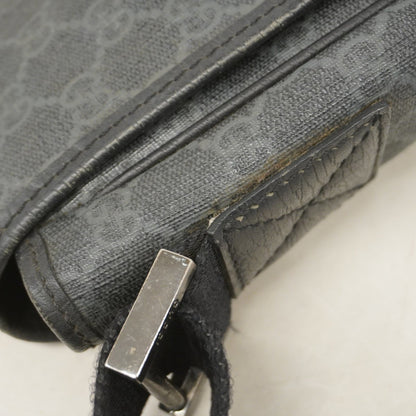 Gucci Gg Supreme Interlocking G Shoulder Bag 222291 Gray Black