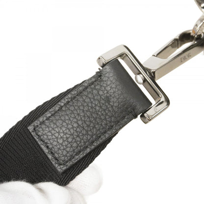 Christian Dior Trotter Saddle Canvas Shoulder Bag In Navy