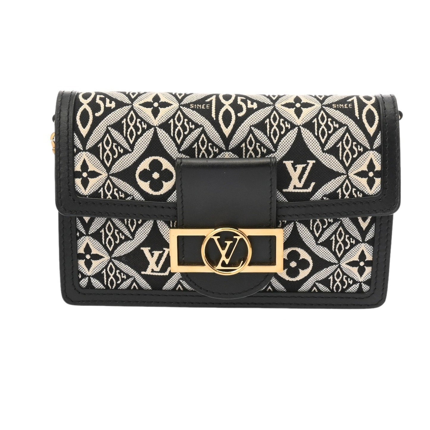 Louis Vuitton Jacquard Portefeuille Dauphine Black With Gold Hardware