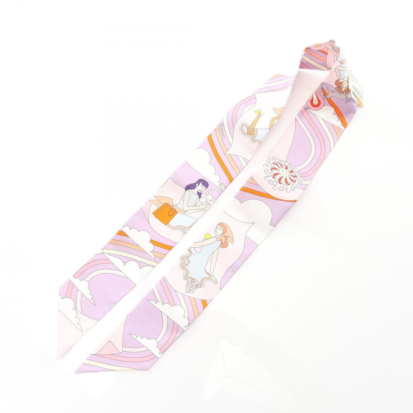 Hermes Herms Twilly Carres Volants Silk Scarf
